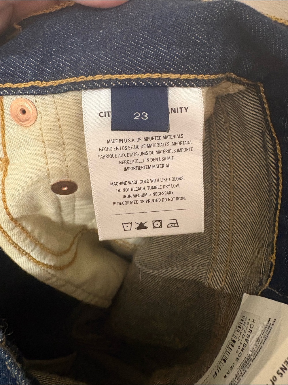 Citizens of Humanity Horseshoe Jean in Bravo Dark Wash Denim Size 23 NWT New - Picture 13 of 14